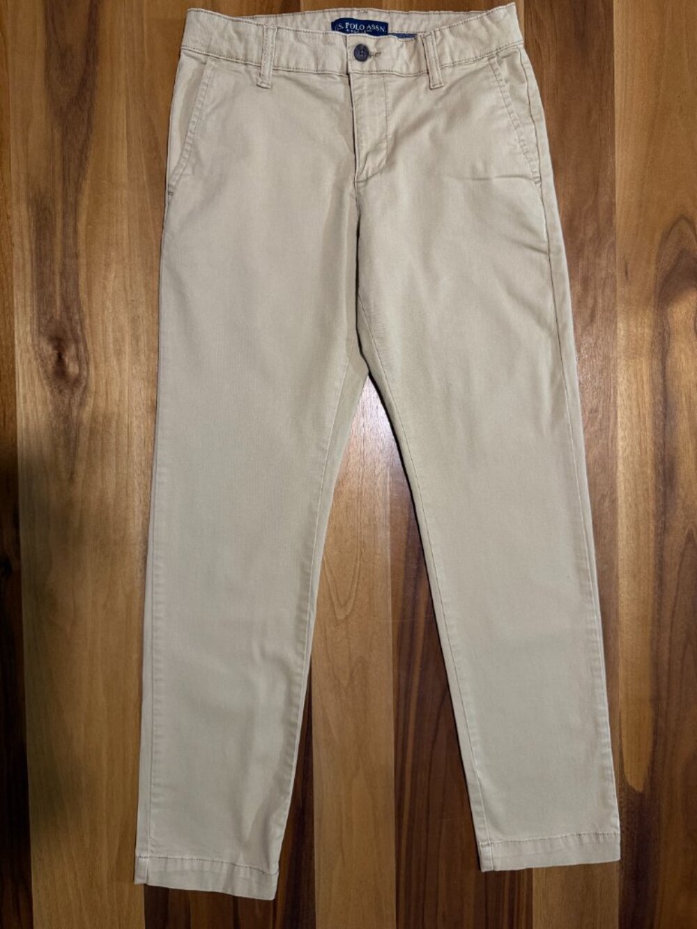 U.S. Polo Assn. Men's Khaki Cargo Pants W29 L30 Stretch Cotton Tan